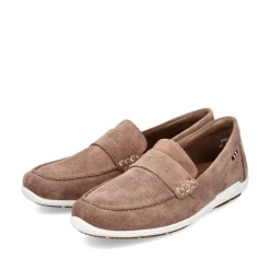Rieker Antistress Slipper Rauleder beige S13 09050-64