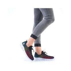 Rieker Antitress Damen Sneaker Schnellschnürung Slipper schwarz  54064-90