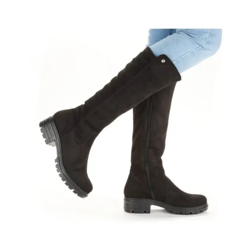 Rieker Damen Hochschaftstiefel mit Warmfutter in schwarz S23 76890-00