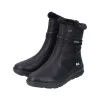 Rieker Damen Kurzstiefel Wechselfußbett, TEX-Membran schwarz S23 Z0070-00