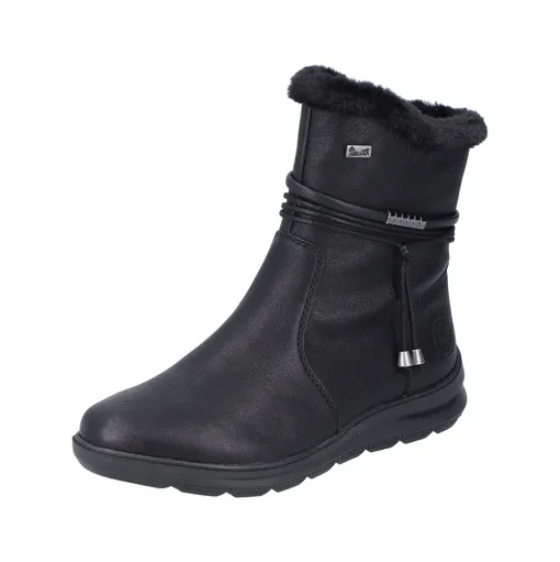 Rieker Damen Kurzstiefel Wechselfußbett, TEX-Membran schwarz S23 Z0070-00