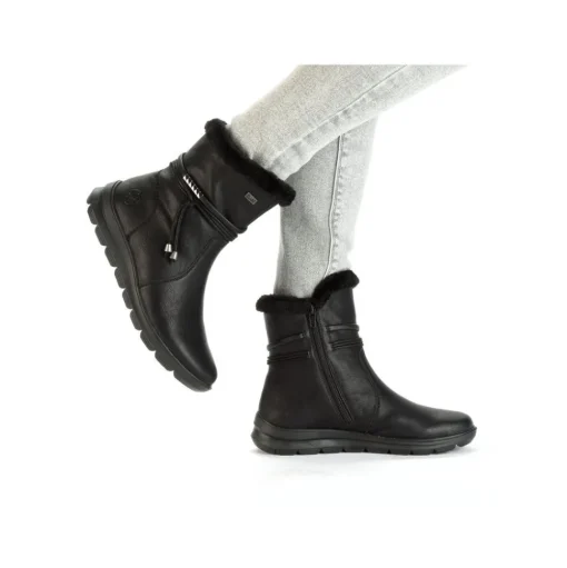 Rieker Damen Kurzstiefel Wechselfußbett, TEX-Membran schwarz S23 Z0070-00