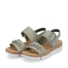 Rieker Damen Riemchensandalen mintgrün Keilabsatz S13  V2350-52