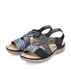 Rieker Damen Riemchensandalen nachtschwarz S13 64889-00