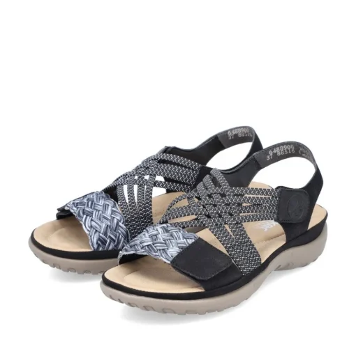 Rieker Damen Riemchensandalen nachtschwarz S13 64889-00