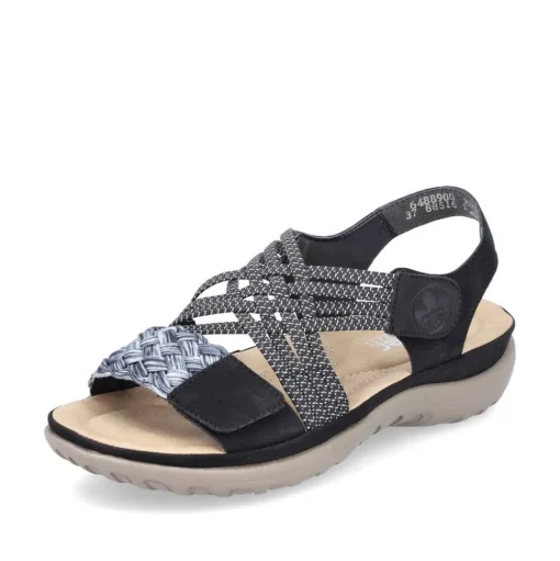 Rieker Damen Riemchensandalen nachtschwarz S13 64889-00
