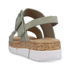 Rieker Damen Riemchensandalen mintgrün Keilabsatz S13  V2350-52