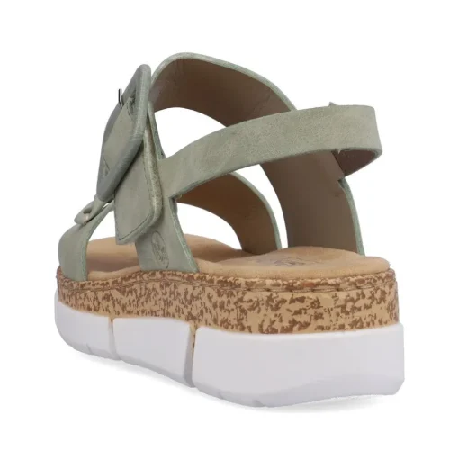Rieker Damen Riemchensandalen mintgrün Keilabsatz S13  V2350-52