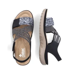 Rieker Damen Riemchensandalen nachtschwarz S13 64889-00