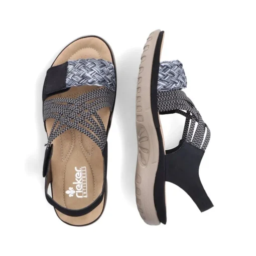 Rieker Damen Riemchensandalen nachtschwarz S13 64889-00
