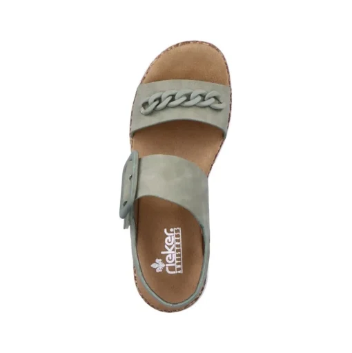Rieker Damen Riemchensandalen mintgrün Keilabsatz S13  V2350-52