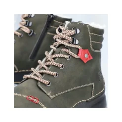 Rieker Damen Schnürboots Schnürstiefel Warmfutter grün S23 51545-54