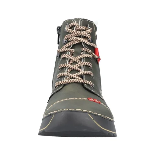 Rieker Damen Schnürboots Schnürstiefel Warmfutter grün S23 51545-54