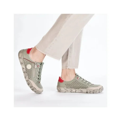 Rieker Damen Slipper grün S15 L0355-52