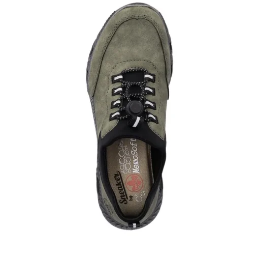Rieker Damen Slipper Schnellschnürung grün S23 M6058-54