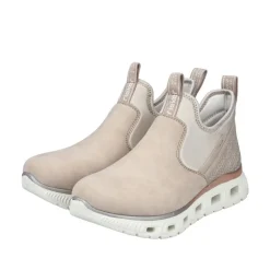 Rieker Damen Slipper weiß Memosoft-Sohle Komfortweite S23 M6053-62