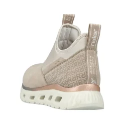 Rieker Damen Slipper weiß Memosoft-Sohle Komfortweite S23 M6053-62