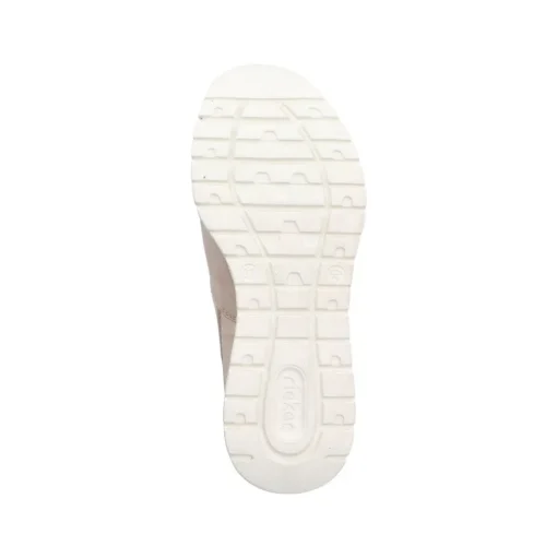 Rieker Damen Slipper weiß Memosoft-Sohle Komfortweite S23 M6053-62