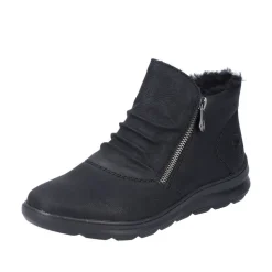 Rieker Damen Stiefelette Warmfutter Wechselfußbett schwarz S23 Z0051-01