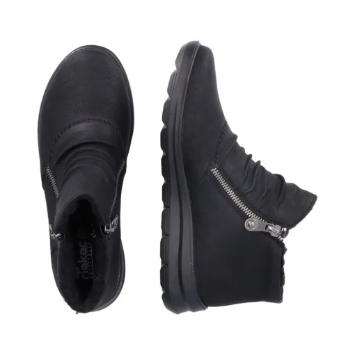 Rieker Damen Stiefelette Warmfutter Wechselfußbett schwarz S23 Z0051-01