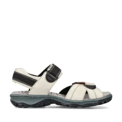 Rieker Damen Trekkingsandalen perlweiß S13  68851-80