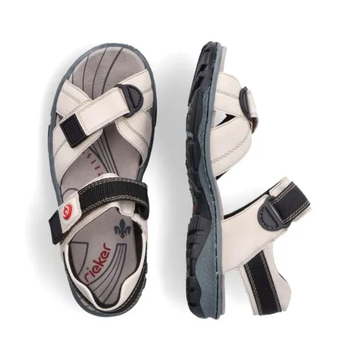 Rieker Damen Trekkingsandalen perlweiß S13  68851-80
