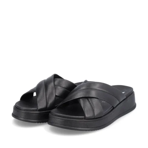 Rieker EVOLUTION Damen Pantolette Leder schwarz S13  W0802-00