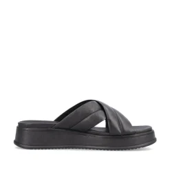 Rieker EVOLUTION Damen Pantolette Leder schwarz S13  W0802-00