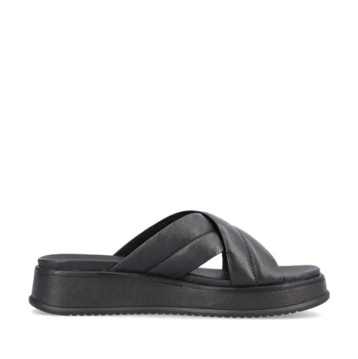 Rieker EVOLUTION Damen Pantolette Leder schwarz S13  W0802-00