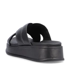 Rieker EVOLUTION Damen Pantolette Leder schwarz S13  W0802-00