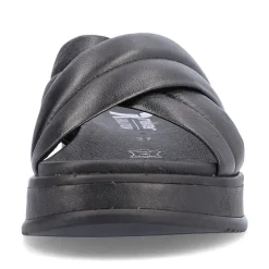 Rieker EVOLUTION Damen Pantolette Leder schwarz S13  W0802-00