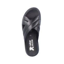 Rieker EVOLUTION Damen Pantolette Leder schwarz S13  W0802-00