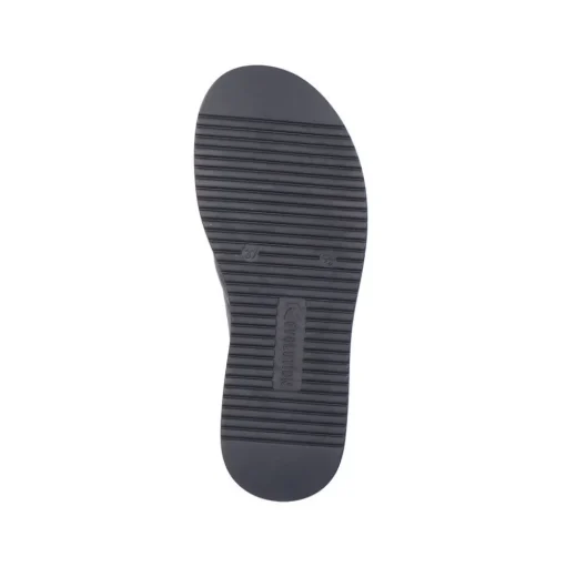 Rieker EVOLUTION Damen Pantolette Leder schwarz S13  W0802-00