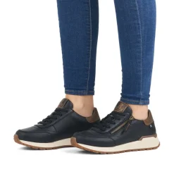 Rieker Evolution Damen Sneaker low Leder Wechselfußbett schwarz S24 W0604-00