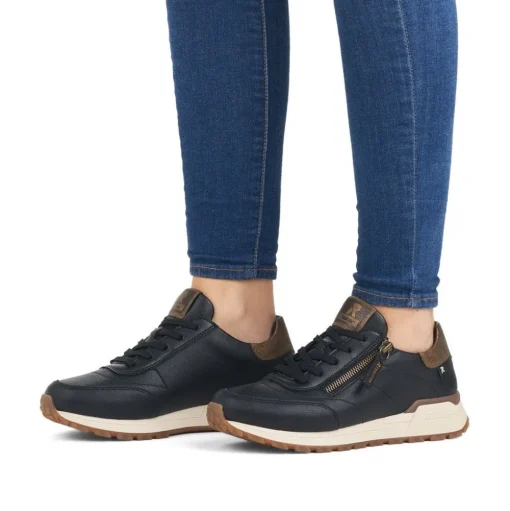 Rieker Evolution Damen Sneaker low Leder Wechselfußbett schwarz S24 W0604-00