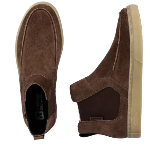 Rieker Evolution Herren Chelsea- Boots Rauleder Wechselfußbett braun S23 U0761-25