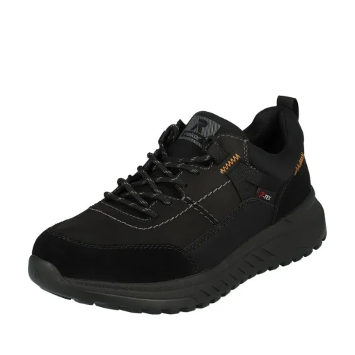Rieker Evolution Herren Sneaker Rauleder TEX- Membran Wechselfußbett Komfortweite schwarz S23 U0100-00