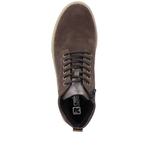 Rieker Evolution Herren Schnürboots Schnürstiefel Rauleder Wechselfußbett grau S23 U0762-45
