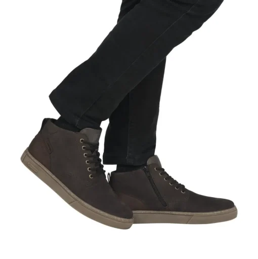 Rieker Evolution Herren Schnürboots Schnürstiefel Rauleder Wechselfußbett grau S23 U0762-45