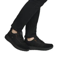 Rieker Evolution Herren Sneaker Rauleder TEX- Membran Wechselfußbett Komfortweite schwarz S23 U0100-00