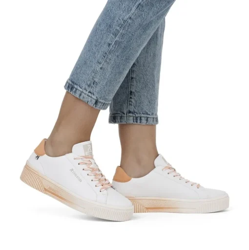 Rieker EVOLUTION Sneaker weiss aprikot S14 W0704-81