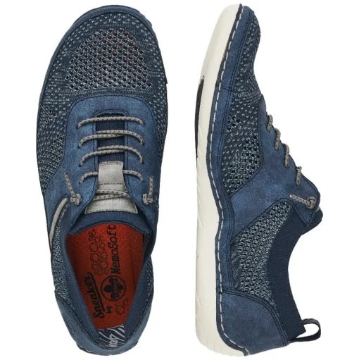 Rieker Herren Schnürschuhe pazifikblau 07551-15