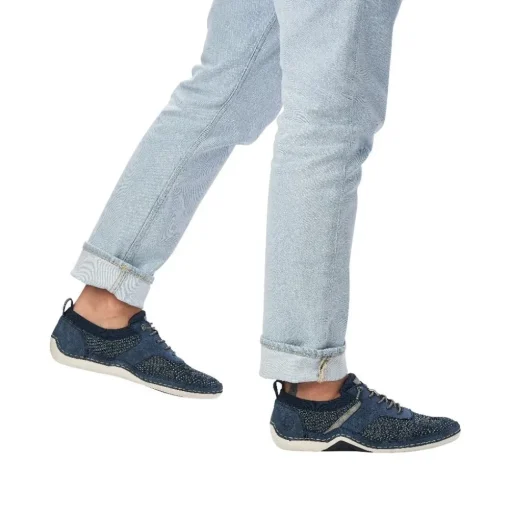Rieker Herren Schnürschuhe pazifikblau 07551-15