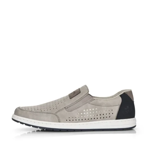 Rieker Herren Slipper mondgrau S13  18267-40