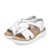 Rieker Keilsandalette H - Weite Extraweit Schlupf weiß S14 63261-80