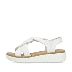 Rieker Keilsandalette H - Weite Extraweit Schlupf weiß S14 63261-80