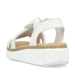 Rieker Keilsandalette H - Weite Extraweit Schlupf weiß S14 63261-80