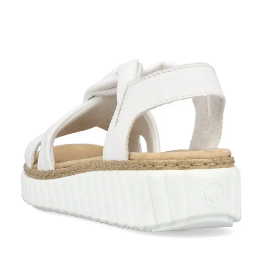 Rieker Keilsandalette H - Weite Extraweit Schlupf weiß S14 63261-80