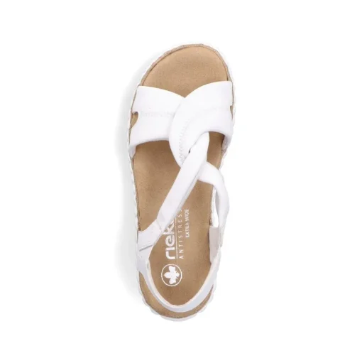 Rieker Keilsandalette H - Weite Extraweit Schlupf weiß S14 63261-80