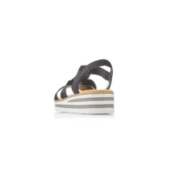 Rieker Keilsandalette Schlupf schwarz S14 V02C1-00